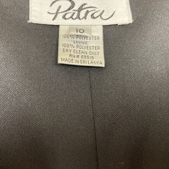 Patra Dress Size 10 Black Layered Chiffon Tiered Dress Minimalist Party Formal - Picture 4 of 8